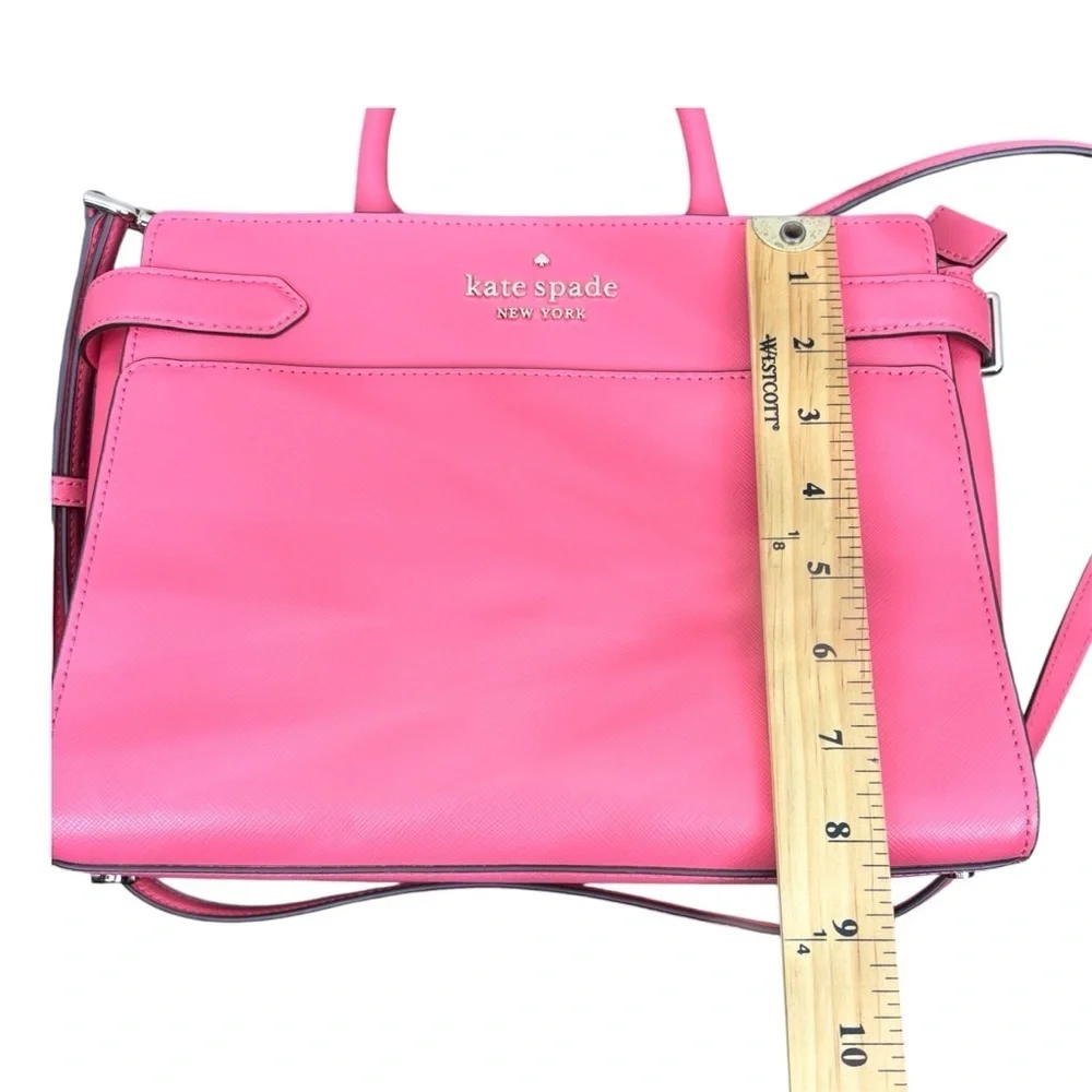 Kate Spade Staci Medium Satchel Purse Fuchsia Pink Crossbody Top Handle